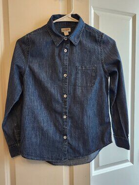 CAT&JACK, Size Large, Blue Denim Shirt